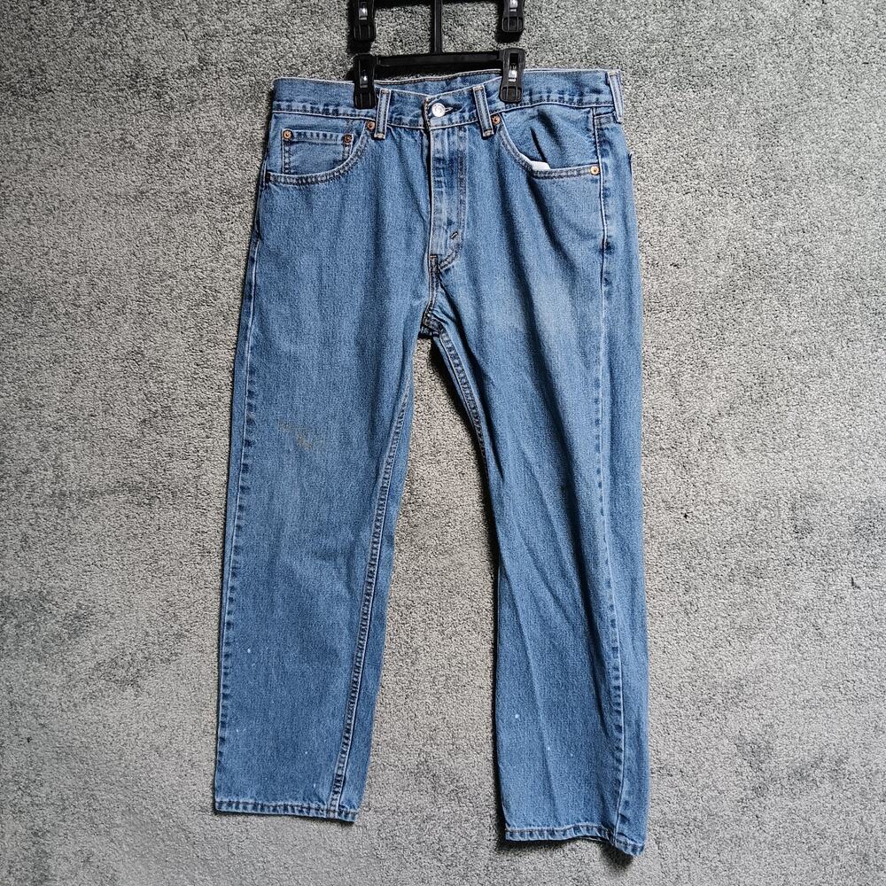 Levi’s 505 Jeans Men’s 33x29 Blue Denim Regular Fit Straight Leg